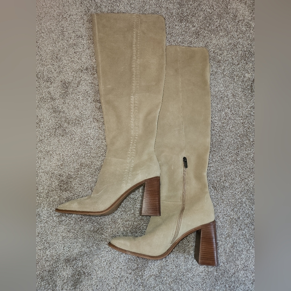 Vince Camuto Size 10M Tan Womens Tall Boots